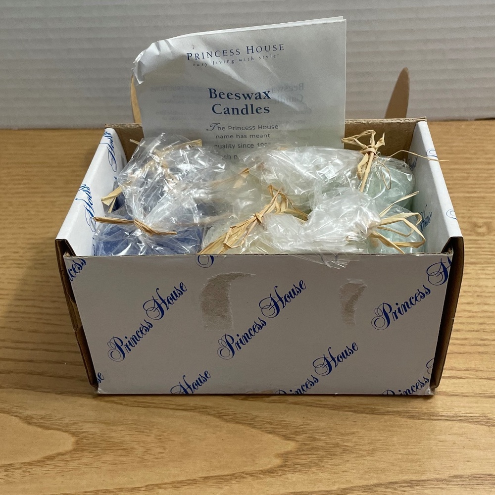 Vtg Princess House Beeswax Votive Candle Set of 6 #2111 New in Box w Paperwork